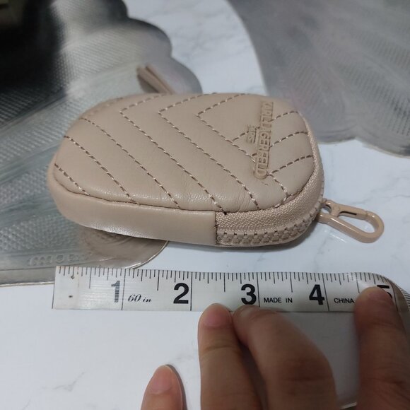 Karl Lagerfeld Quilted Coin Pouch Clip On Mini Bag Wallet Accessory Charm - Picture 5 of 7